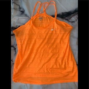 Bright orange Nike tank